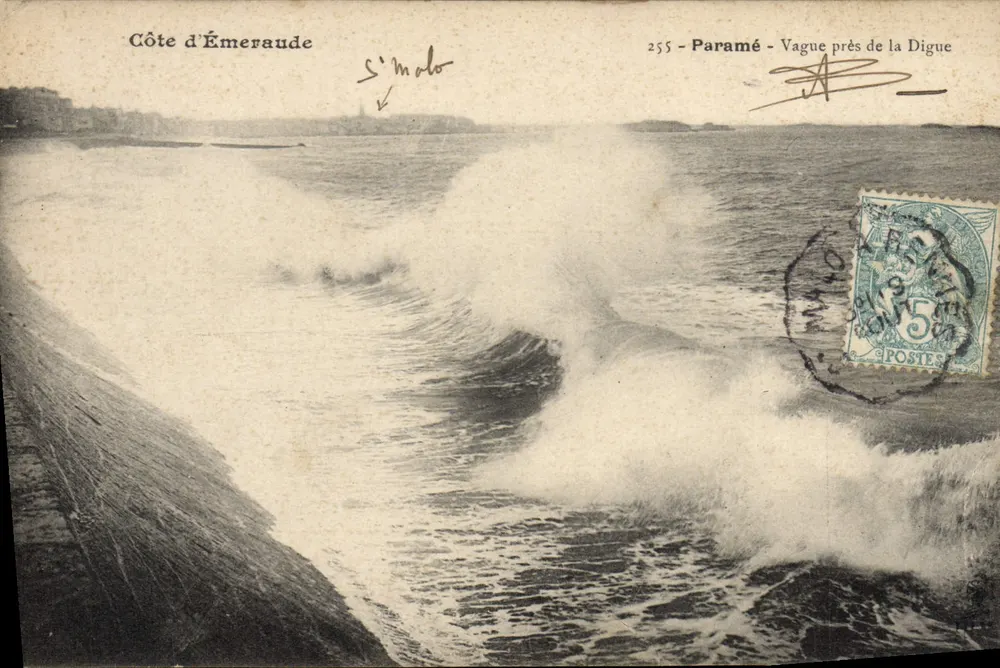Costa de Esmeralda — Onda perto da Digue — Paramé, n°255 - Frente