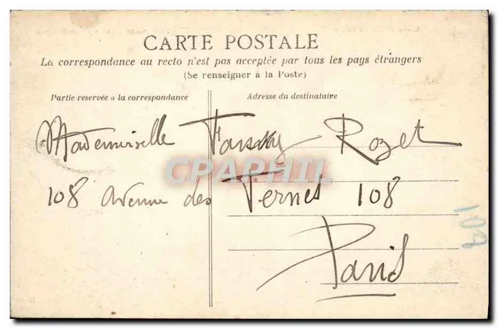 Costa de Esmeralda — Onda perto da Digue — Paramé, n°255 - Verso