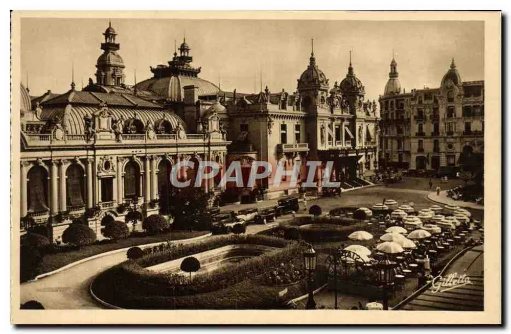 Place du Casino in Monte-Carlo — Panoramablick — L. Gilletta et Cie, Monte-Carlo - Vorderseite