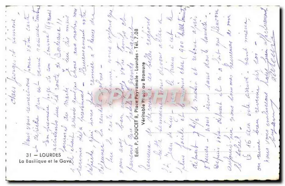 Lourdes — A Basílica e o Gave — Edlux - Verso