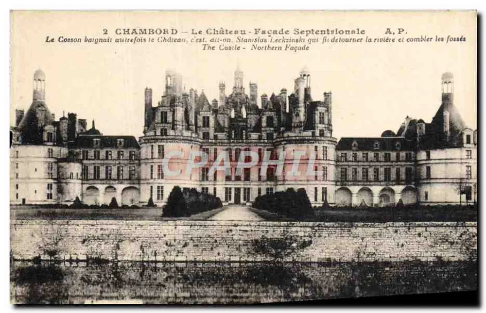 Chambord — Das Schloss — Nordseite — A.P. - Vorderseite