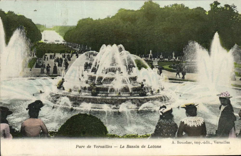 Parque de Versailles — O Bassin de Latone — A. Bourdier, imp.-edit., Versailles - Frente