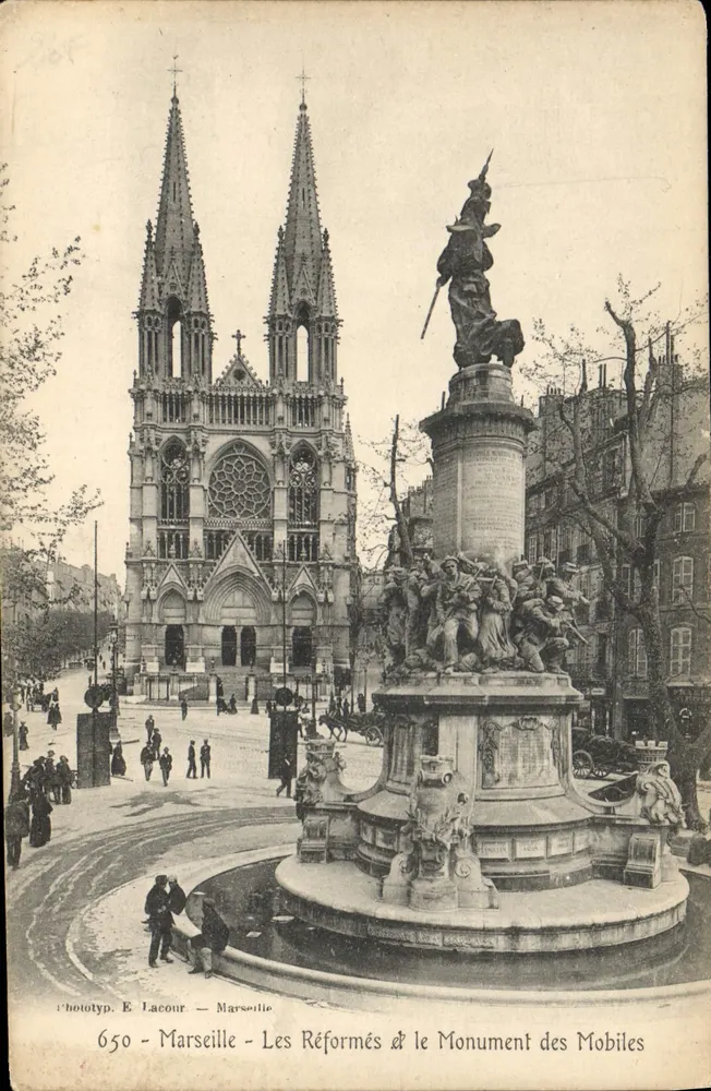 Marseille - Die Réformierten & das Monument der Mobiles — E. Lacour, n° 650 - Vorderseite
