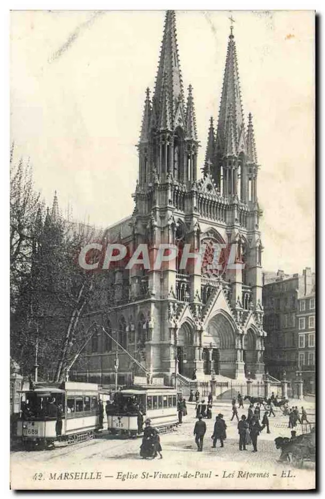 Marseille — Kirche St-Vincent-de-Paul — Die Reformierten — Verlag E.L. n°42 - Vorderseite