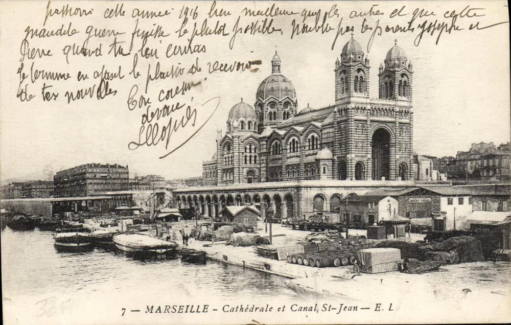 Marseille — Kathedrale und Kanal Saint-Jean — E. L. - Vorderseite