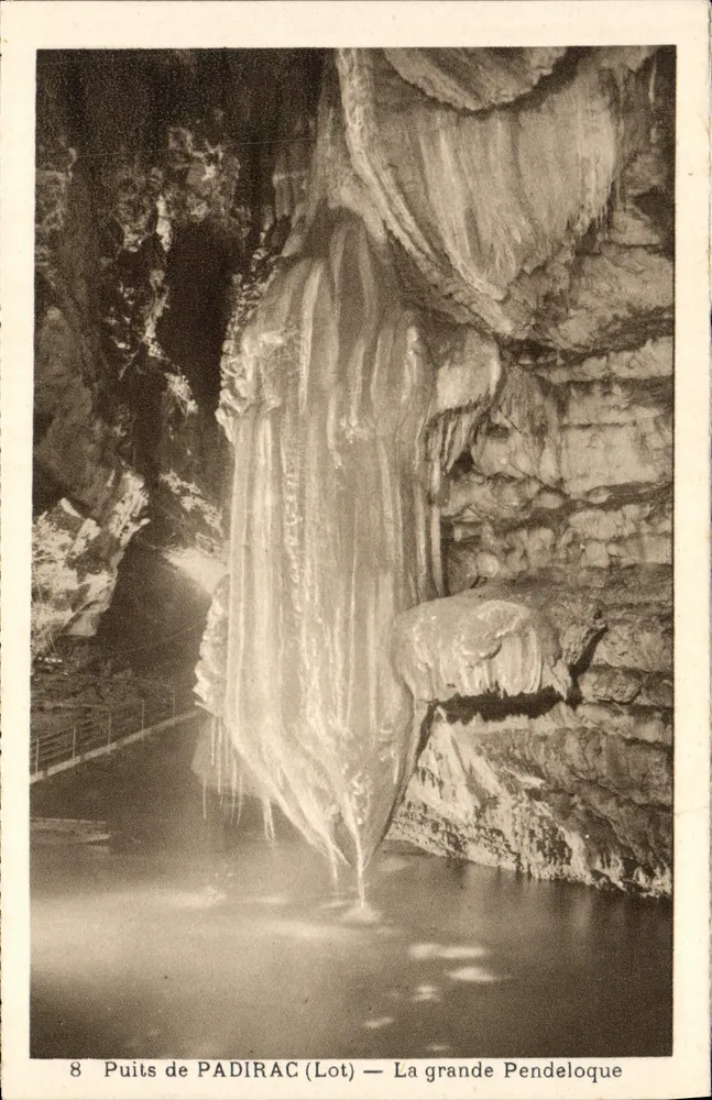 Poço de PADIRAC (Lot) — A grande Pendeloque — Fototipia Hélio, Limoges - Frente