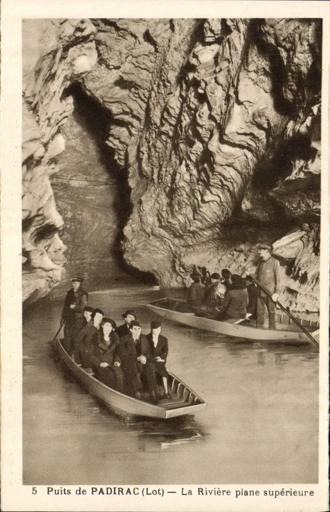 Poços de PADIRAC (Lot) — A Rio Plana Superior — Phototypie-Hélio Francoïs Limoges - Frente