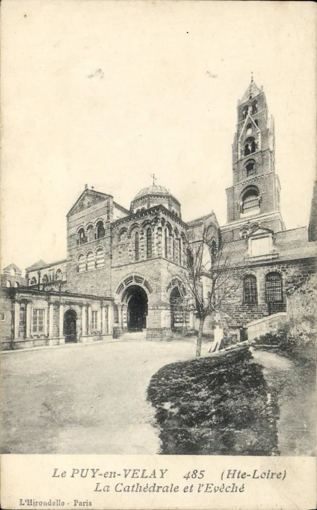 Le PUY-en-VELAY — Die Kathedrale und das Bischofsschloss — L'Hirondelle, Paris, n° 485 - Vorderseite