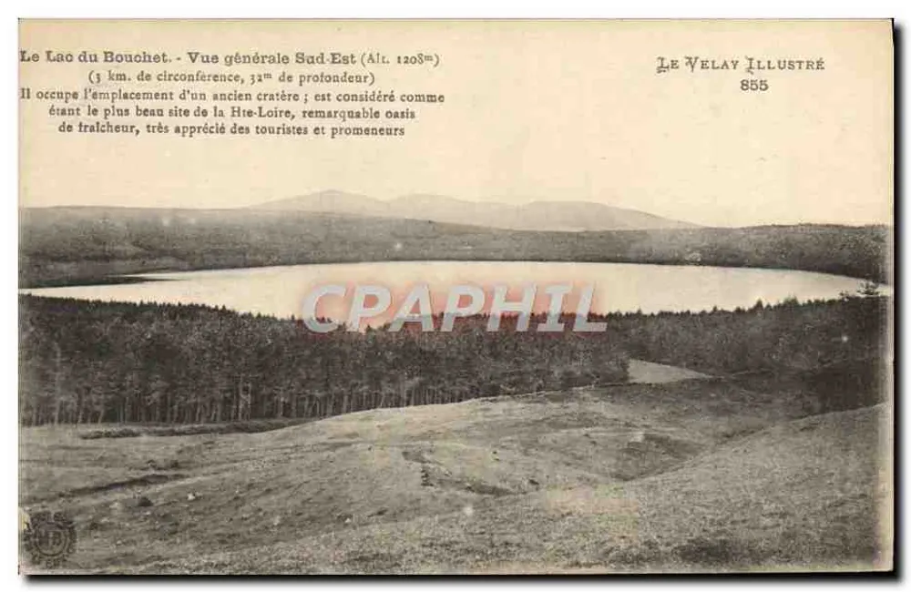 Der See du Bouchet — Allgemeine Ansicht Südosten (Höhe 1208m) — Le Velay Illustré 855 - Vorderseite