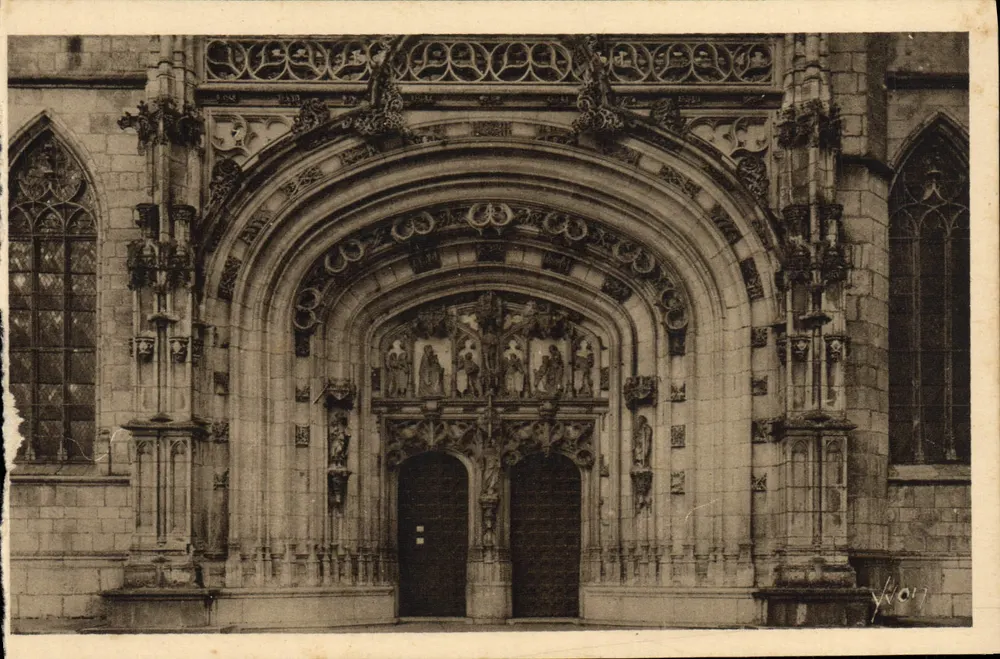Bourg (Ain) — Igreja de Brou, O Portal — Edições de Arte YVONNE, Paris - Frente