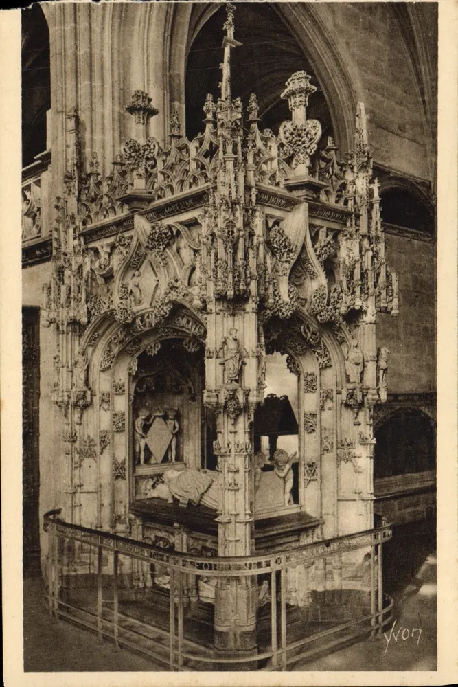 Mausoleum von Marguerite d'Autrèche — Kirche von Brou, Bourg (Ain) — Verlag Yvon, n°10 - Vorderseite