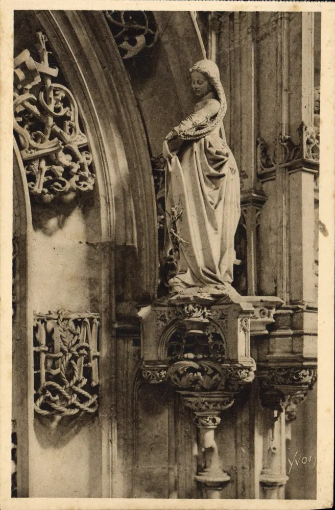 Bourg (Ain) — Kirche von Brou — Statue des Grabes von Marguerite d'Autrèche (Madeleine vor ihrer Bekehrung) — Éditions d'Art Yvon, Paris - Vorderseite