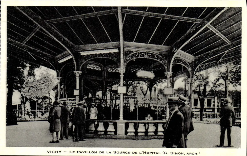 Vichy — El Pavillon de la Fuente del Hospital — G. Simon, Arch. - Anverso