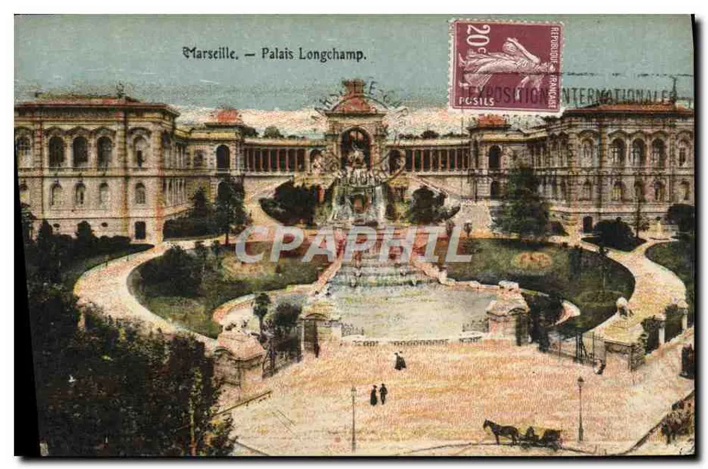 Marselha — Palácio Longchamp — Exposição Internacional - Frente