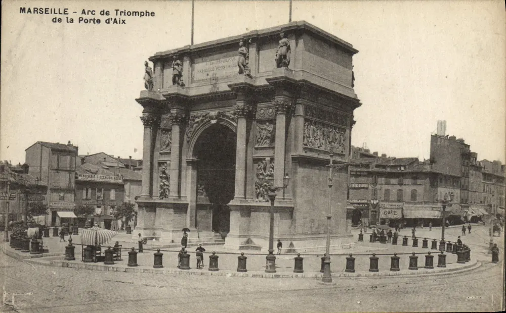 Marseille — Arco do Triunfo da Porta de Aix — Editor: C. Lévy - Frente