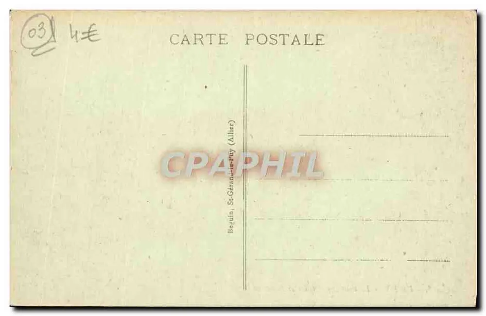 Vichy - Die Brücke über die Allier und Bellerive — Verlag Vichy, Nr. 418 - Rückseite