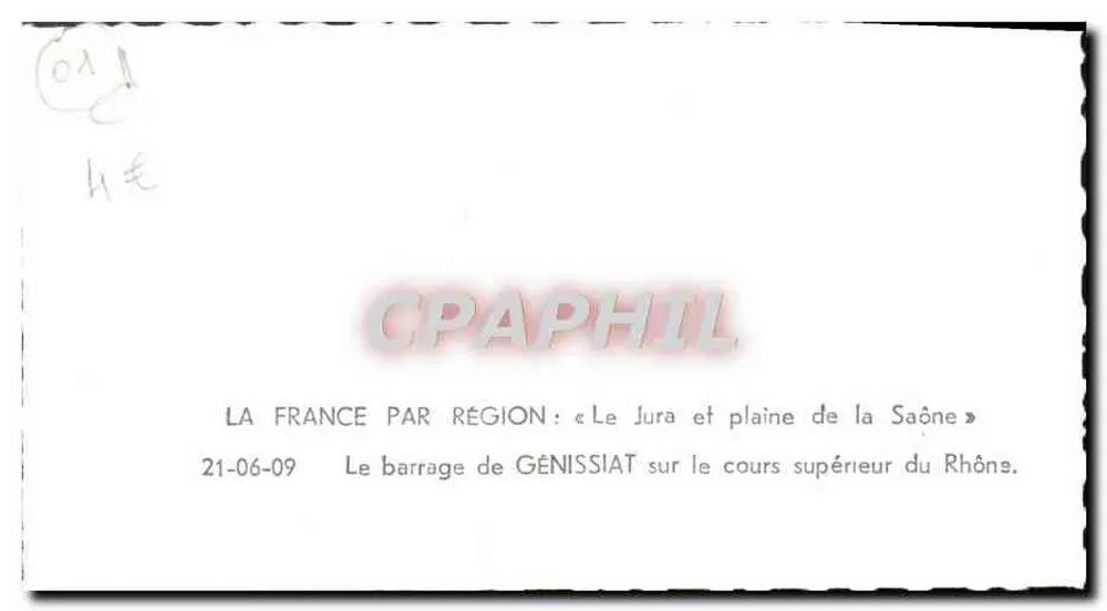 Der Staudamm von Génissiat — am oberen Lauf des Rhônes — Verlag Lapic Service Aérien - Rückseite