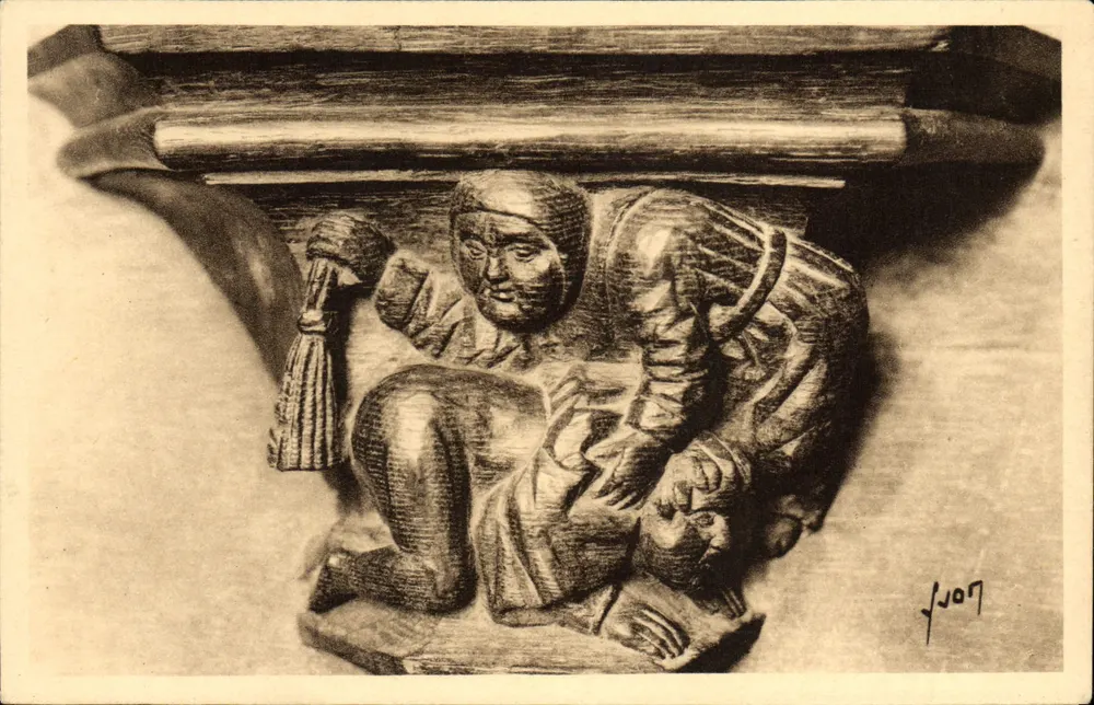 Bourg (Ain) - Kirche von Brou - Detail der Bänke - Les Éditions d'Art Yvotel - Vorderseite