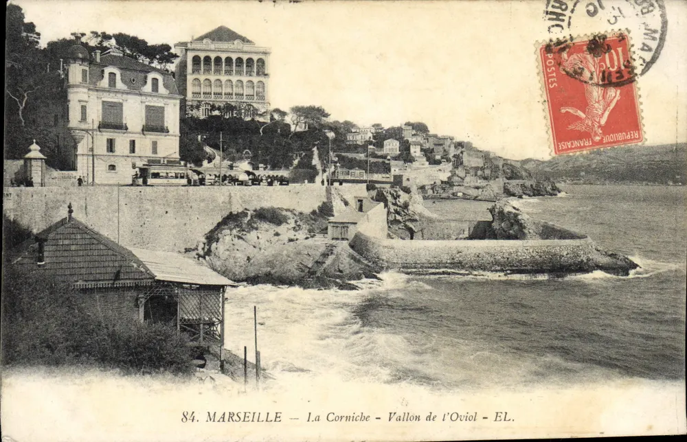 Marselha — A Corniche — Vallon de l'Oviol — EL. - Frente