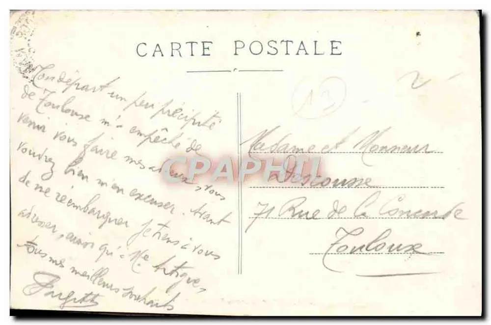 Marselha — A Corniche — Vallon de l'Oviol — EL. - Verso