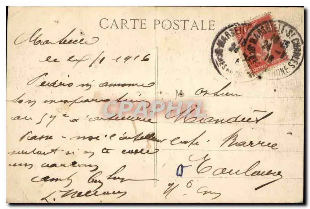 Marseille — Der Fort Saint-Jean und die Kathedrale — L. R. - Rückseite