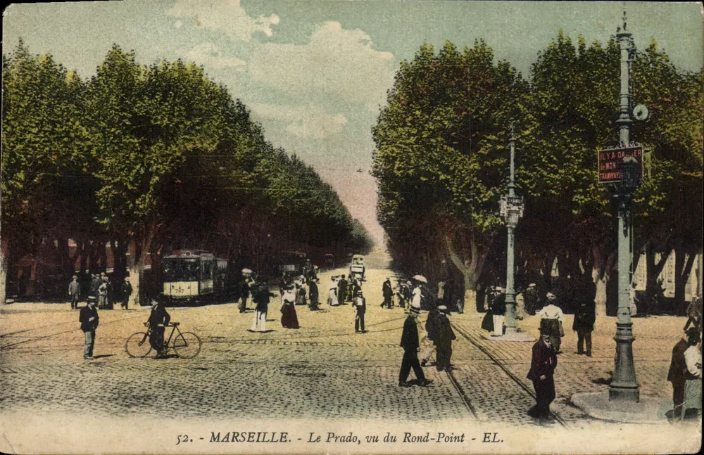 Marselha - O Prado, visto do Rond-Point - EL. - 52 - Frente