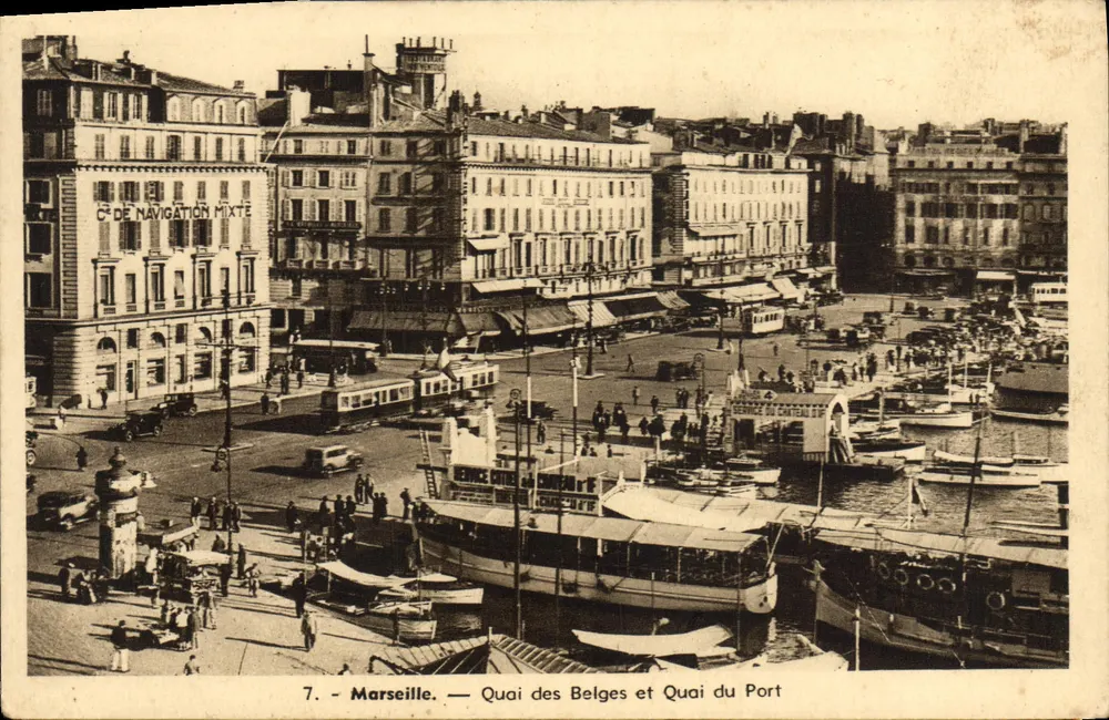 Marseille — Quai des Belges und Quai du Port — C. de Navigation Mixte - Vorderseite
