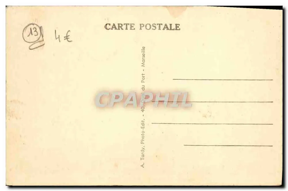Marseille — Quai des Belges und Quai du Port — C. de Navigation Mixte - Rückseite