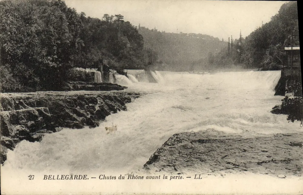 Bellegarde — Cachoeiras do Ródano antes da perda — LL - Frente