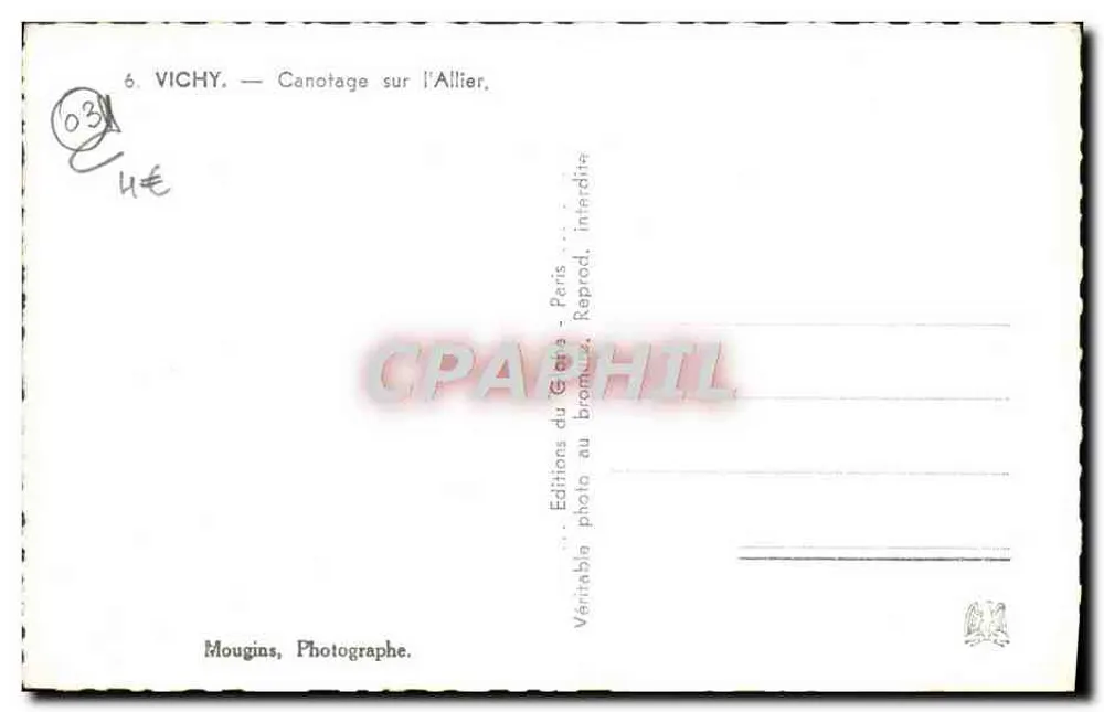 Vichy — Remo en el Allier — Éditions du Gérau, Paris - Reverso