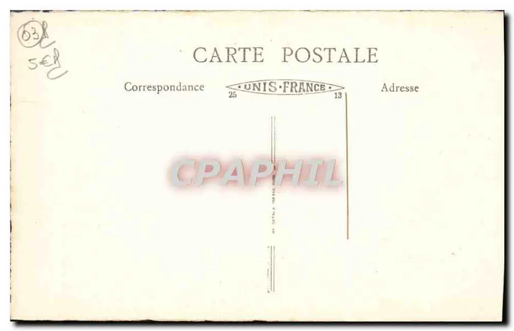 Vichy (Allier) — Ansicht aus dem Alten Park — B. F. Allier, n°115 - Rückseite