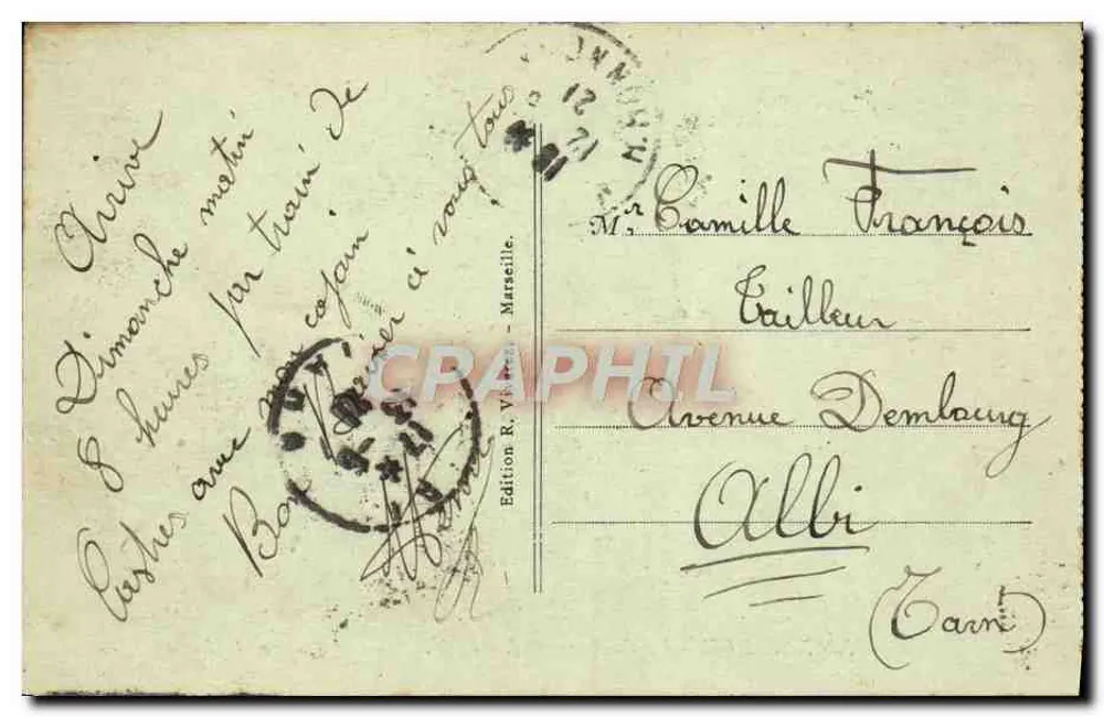 Das Schloss If — Marseille — R.V. — Ausgabe R. V. - Rückseite