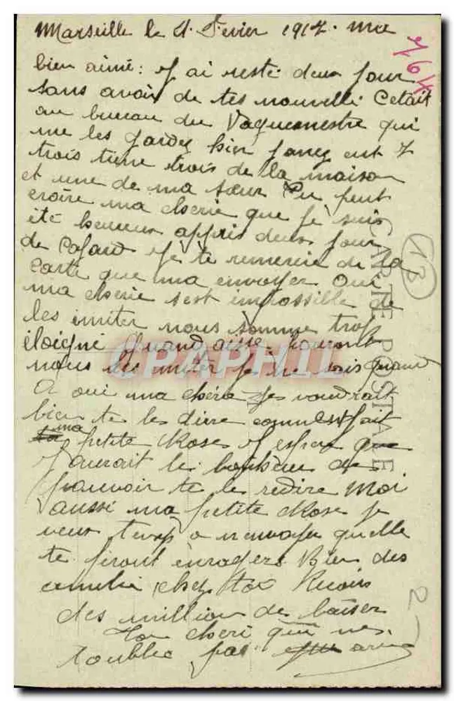 Marselha — Palácio Longchamp — L.R. - Verso