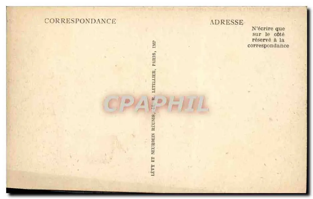 Marseille — Place Castellane und Avenue du Prado — Verlag Lévy et Neurdein, Nr. 313 - Rückseite