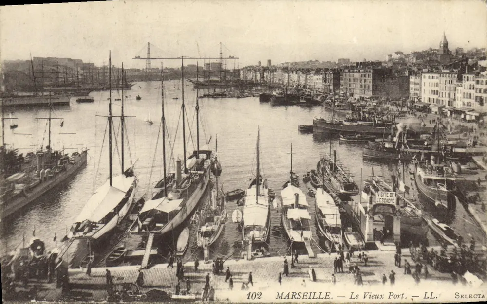 MARSEILLE — Ansicht des alten Hafens — LL. Selecta, n° 102 - Vorderseite