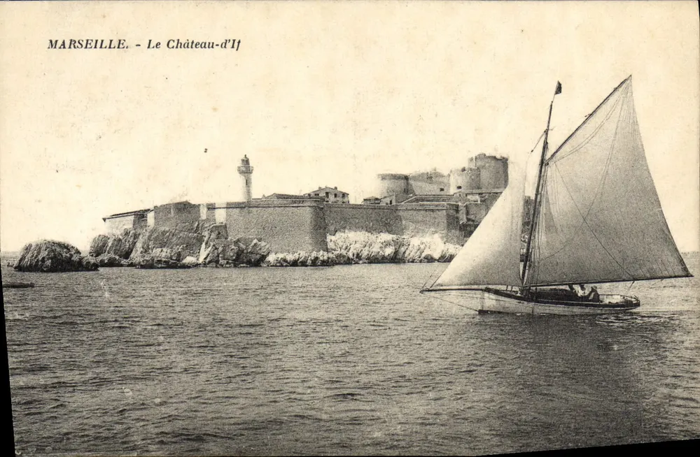 Marseille — Le Château-d'If — Ansicht mit Segel — - Vorderseite