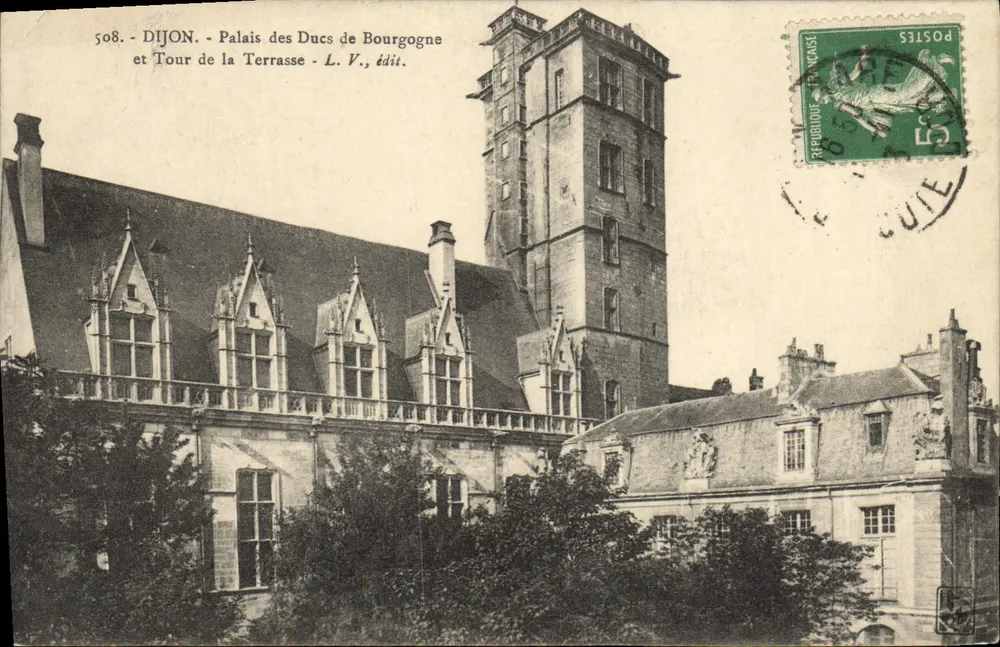 Dijon - Palast der Herzöge von Burgund und Turm der Terrasse - L. V., Verlag - Vorderseite