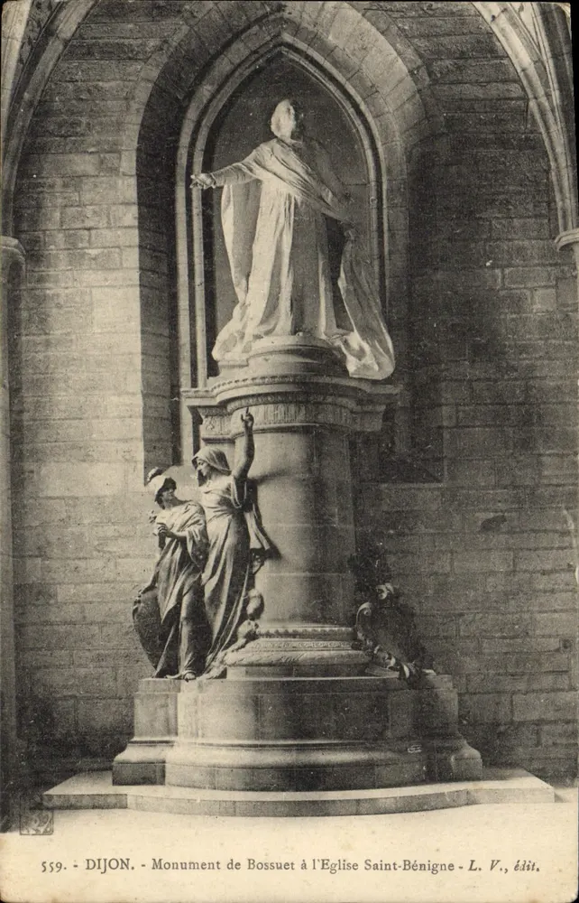 Dijon - Bossuet-Denkmal in der Kirche Saint-Bénigne - L. V., Verlag - Vorderseite