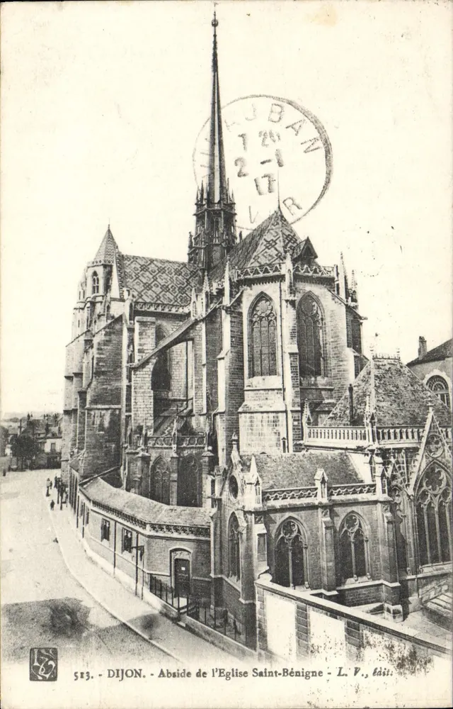 Dijon - Abside van de Kerk van Sint Benignus - L. V., uitg. - Voorkant