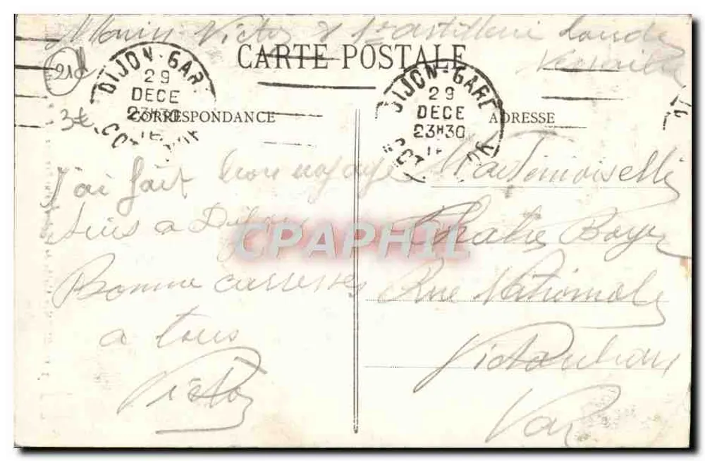 Dijon - Abside van de Kerk van Sint Benignus - L. V., uitg. - Achterkant