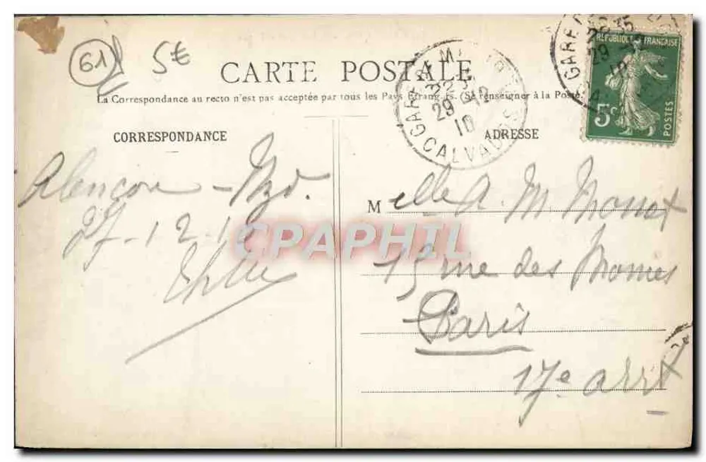 Alençon - Igreja de Nossa Senhora — editor Maison des Magasins Réunis, n°31 - Verso