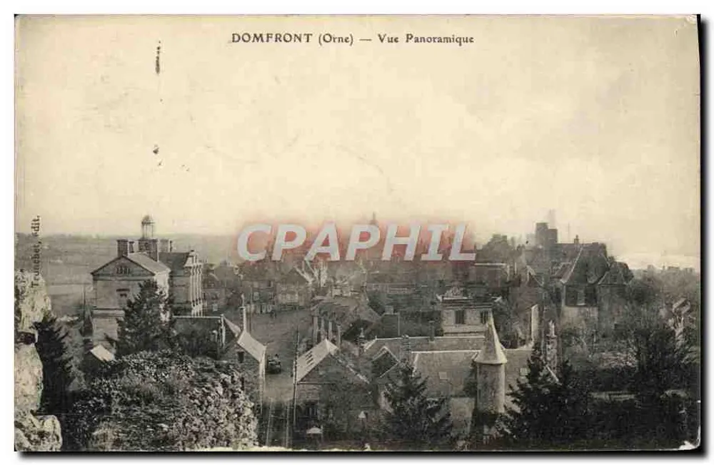 Domfront (Orne) — Vista Panorâmica — Trouchet, editor - Frente