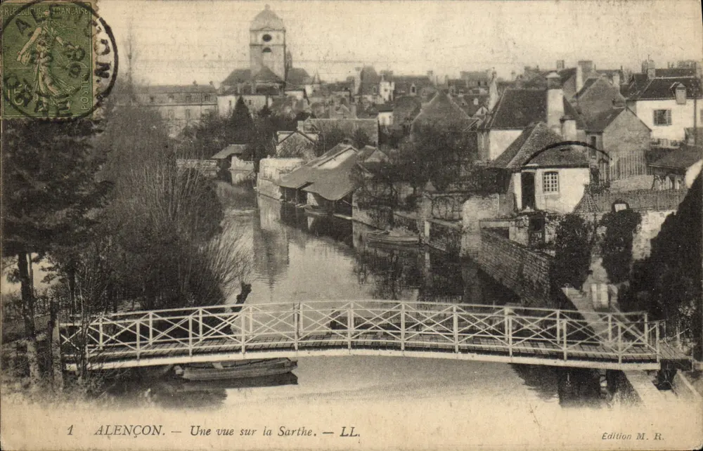 Alençon — Uma vista sobre a Sarthe — Edição M. R. - Frente