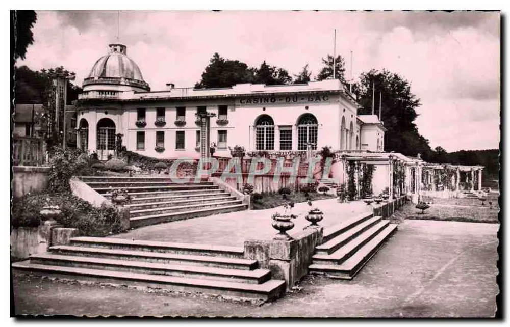 Casino du Lac — bâtiment avec dôme et escaliers — éditeur R. GALLOIS, Aunis - Frente