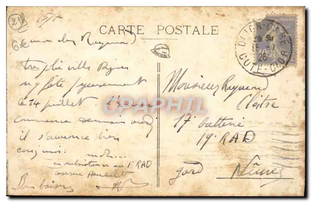 Dijon — Vista Geral — Editor anônimo, n° 85 - Verso
