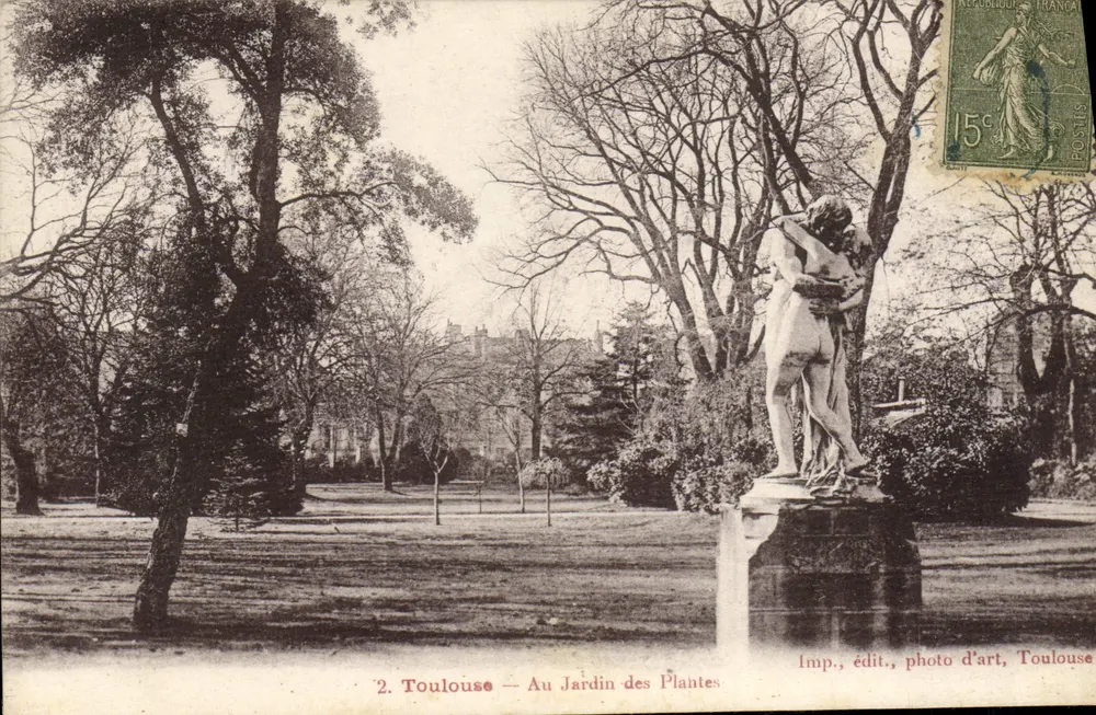 Toulouse — Ansicht des Jardin des Plantes — Imp. édit., Kunstfoto, Toulouse - Vorderseite