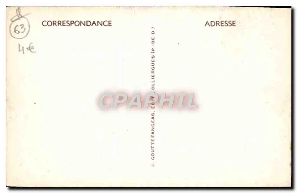 Lac de Tazenat — antigo cratère — C. d'O. 615 - Verso