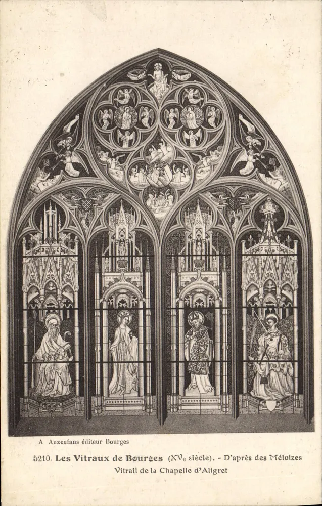 Stichkacheln von Bourges — Kapelle Aligret (15. Jahrhundert) — Verlag Auxenfans Bourges, Nr. 5210 - Vorderseite