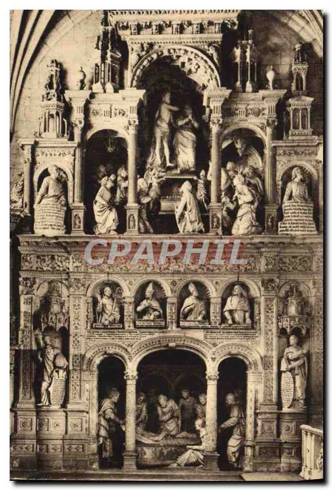 Die Heiligen von Solesmes — Die Beisetzung und Aufnahme der Jungfrau, 1553 — J. Malison, phot. Sable - Vorderseite