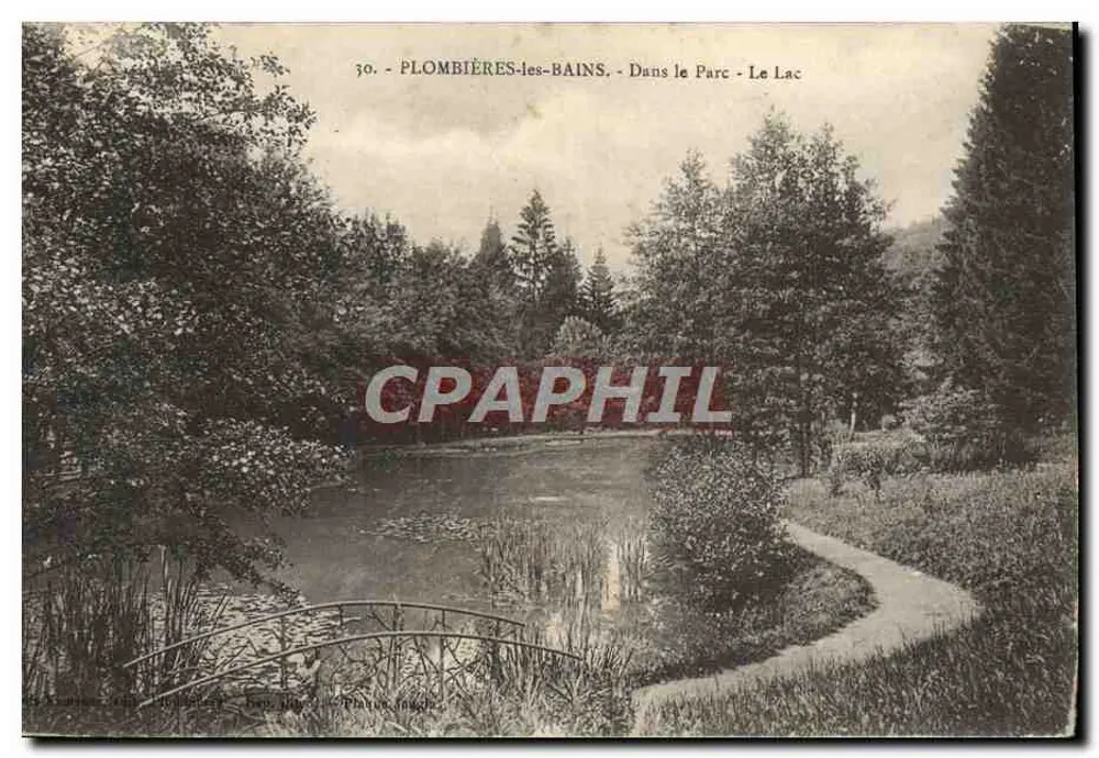 Plombières-les-Bains — No Parque - O Lago — Editor: L. P. L. (n° 30) - Frente